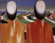 Kasimir Malevich Two Peasants oil painting reproduction